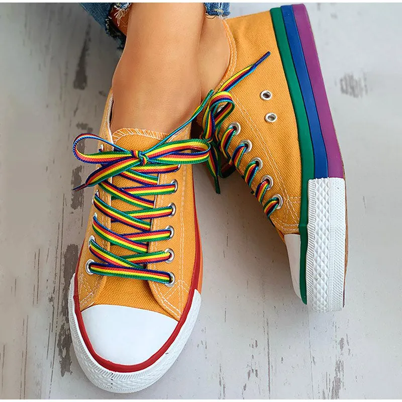 elveswallet Candy Color Vulcanized Canvas Sneakers