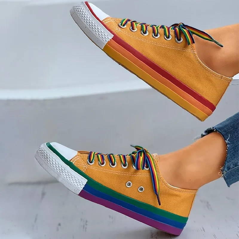 elveswallet Candy Color Vulcanized Canvas Sneakers