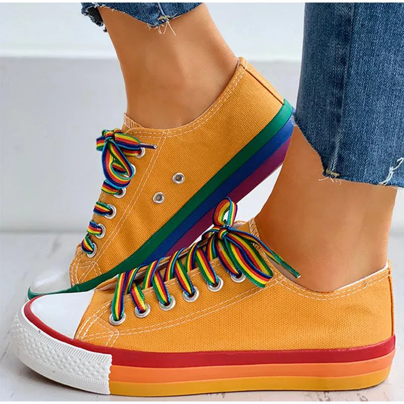 elveswallet Candy Color Vulcanized Canvas Sneakers