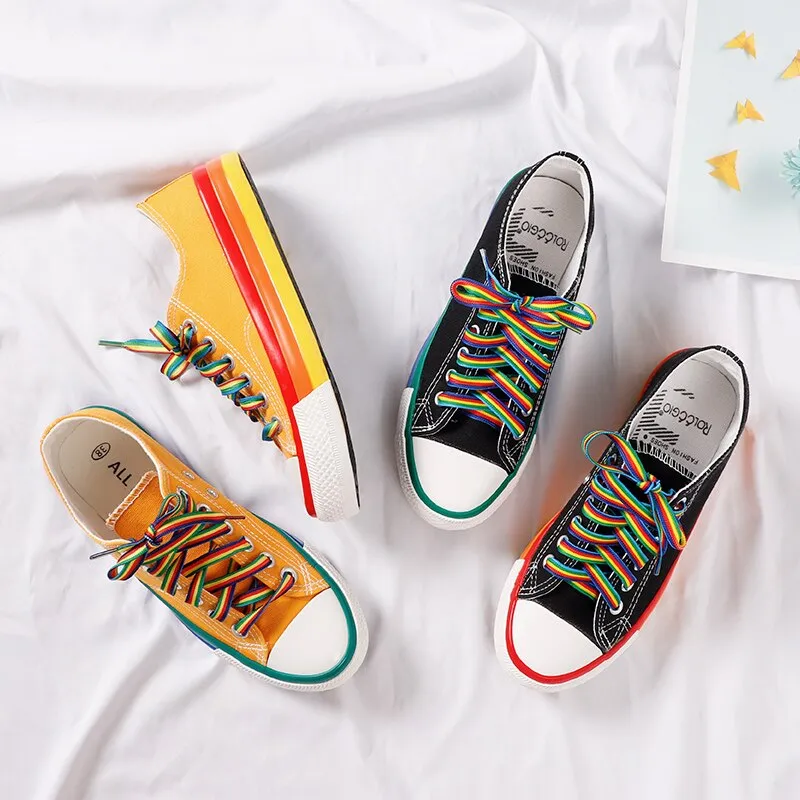 elveswallet Candy Color Vulcanized Canvas Sneakers
