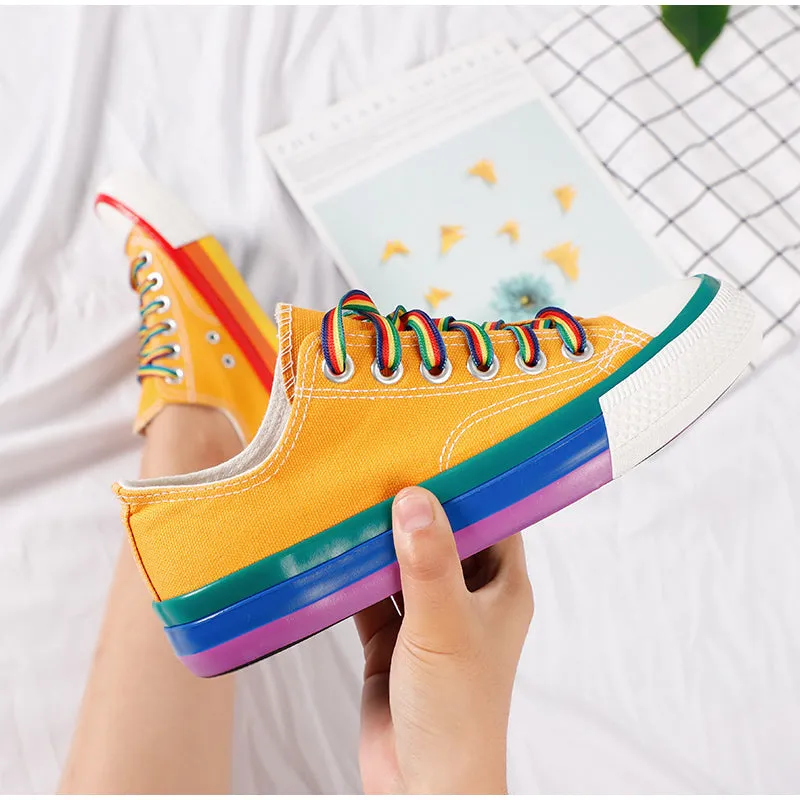 elveswallet Candy Color Vulcanized Canvas Sneakers
