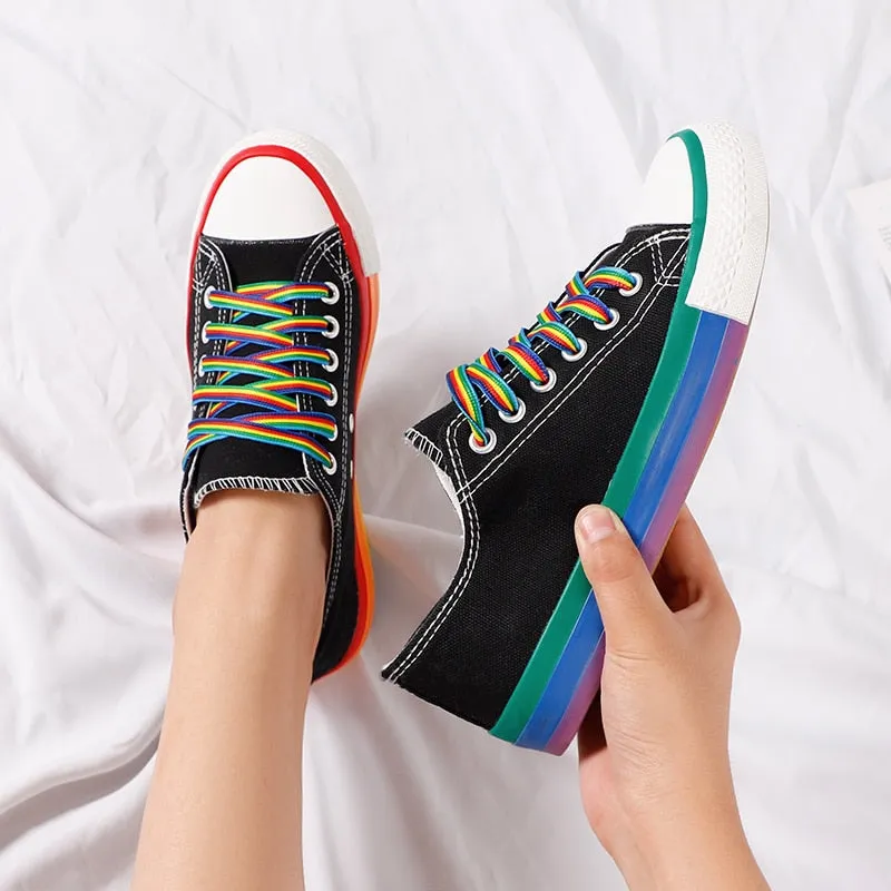 elveswallet Candy Color Vulcanized Canvas Sneakers