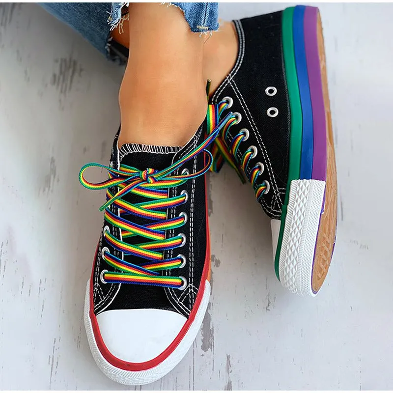 elveswallet Candy Color Vulcanized Canvas Sneakers