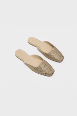 Embellished Gold Flats