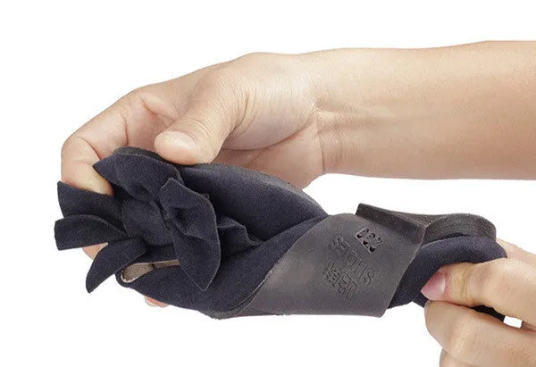 Free Shipping Bowknot Suede Comfortable Flat Shoes Sneaker