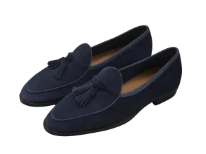 Grand Seine Tassel Loafers in French Navy Noble Suede