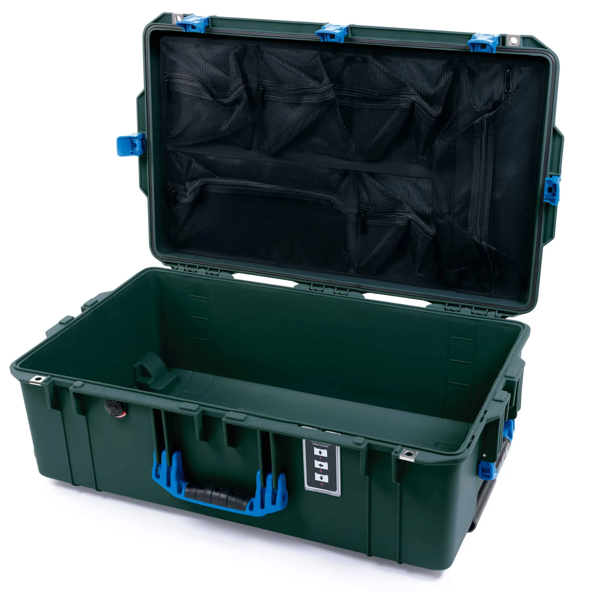Pelican 1595 Air Case, Trekking Green with Blue Handles & Latches