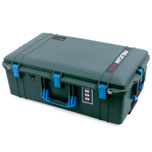 Pelican 1595 Air Case, Trekking Green with Blue Handles & Latches