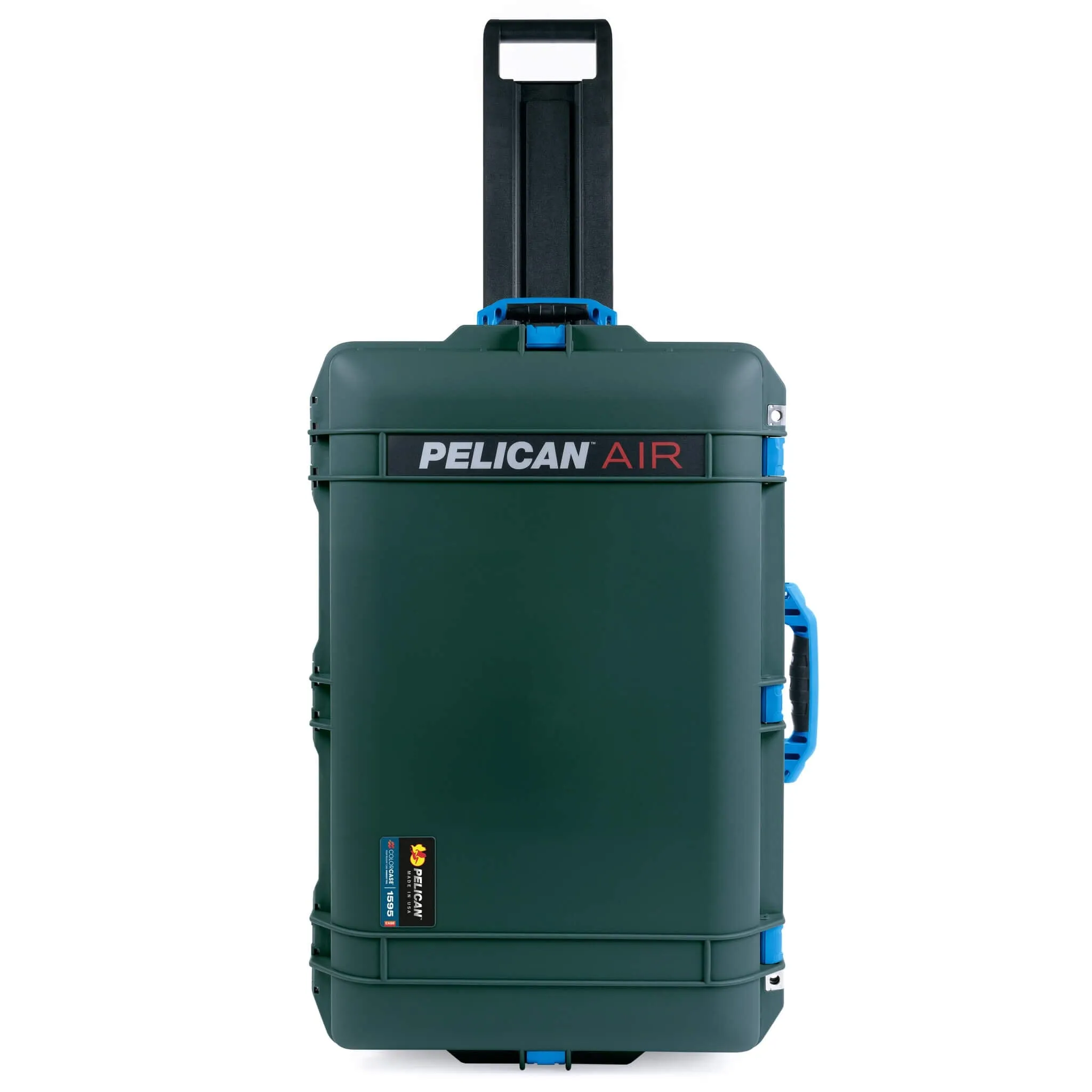 Pelican 1595 Air Case, Trekking Green with Blue Handles & Latches