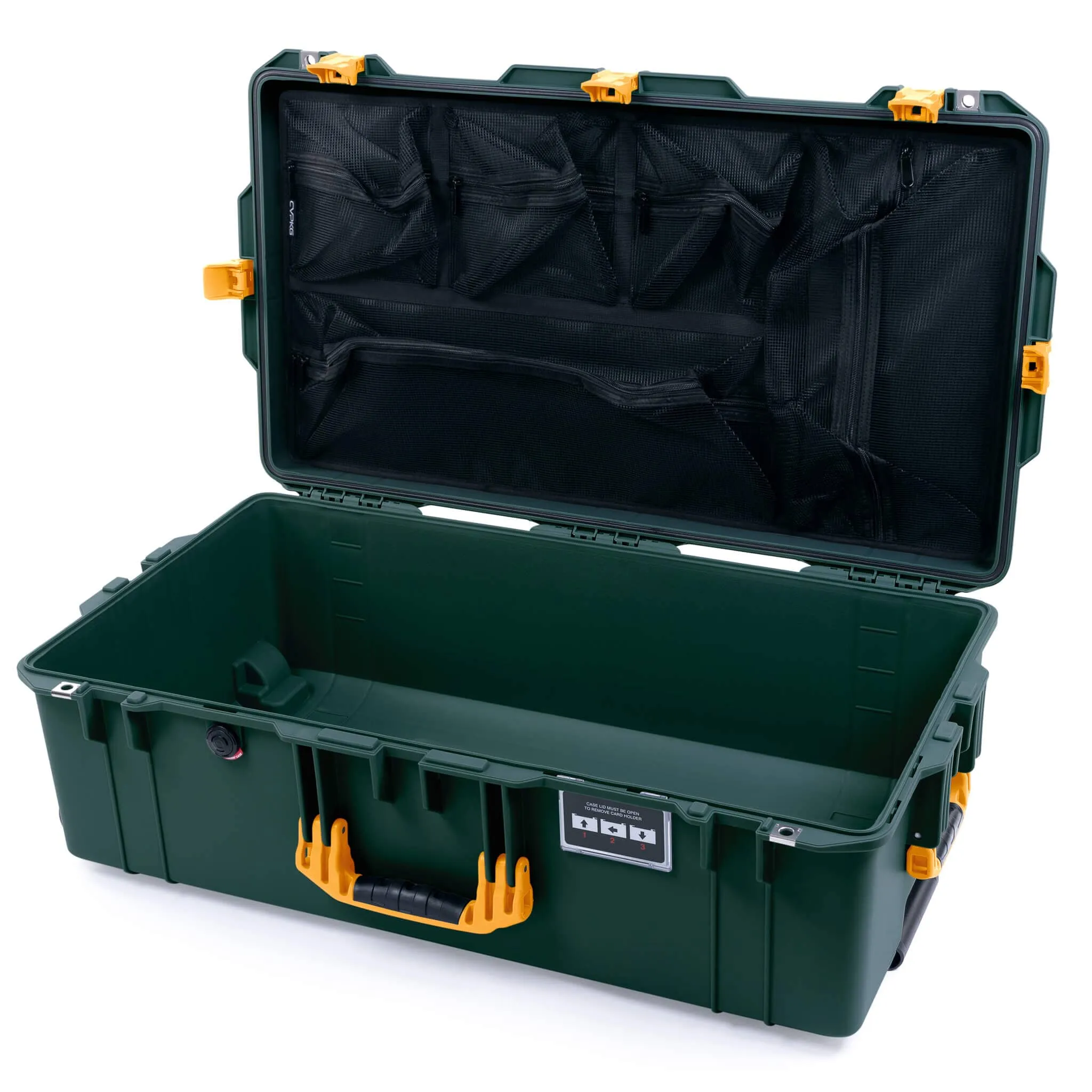Pelican 1615 Air Case, Trekking Green with Yellow Handles & Latches