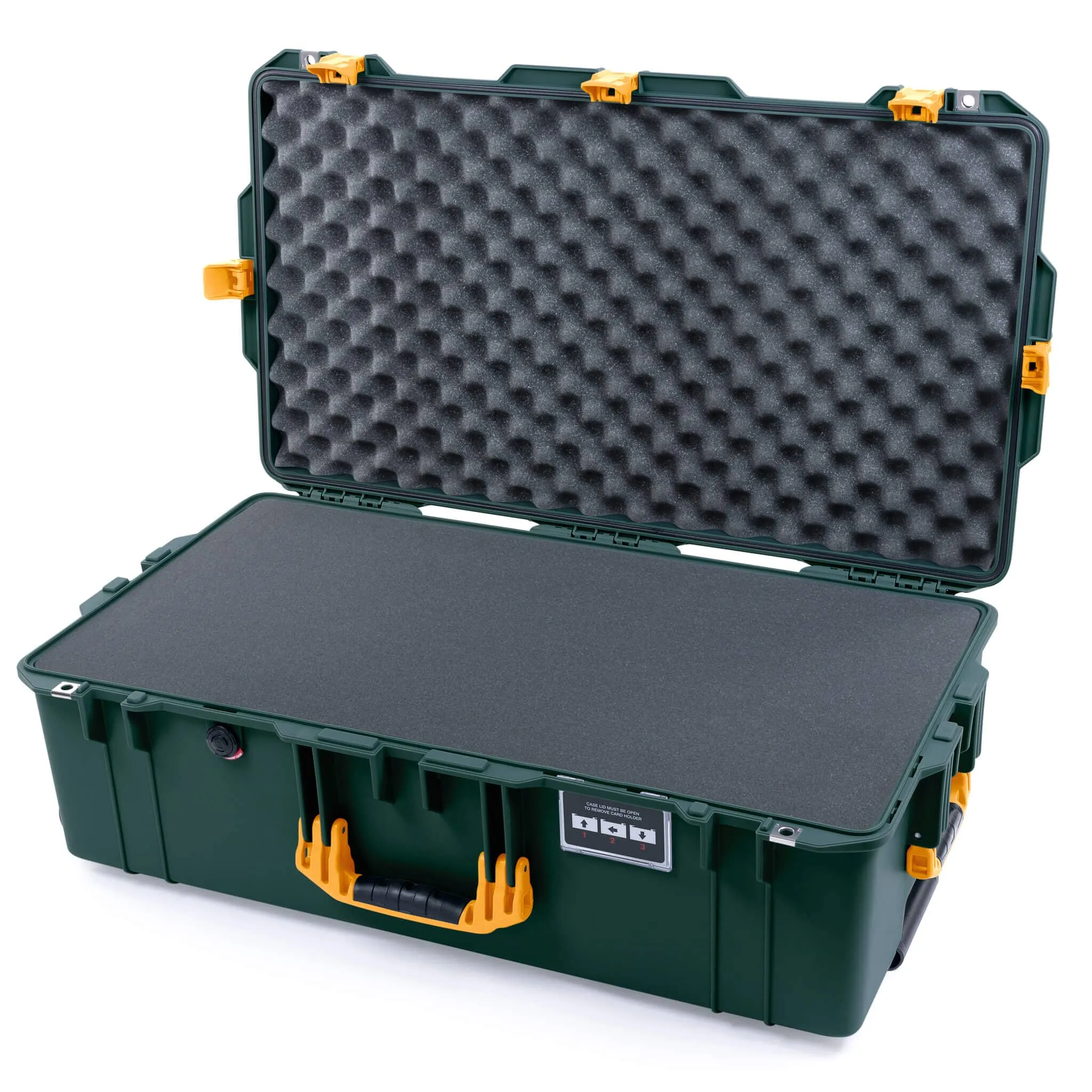 Pelican 1615 Air Case, Trekking Green with Yellow Handles & Latches