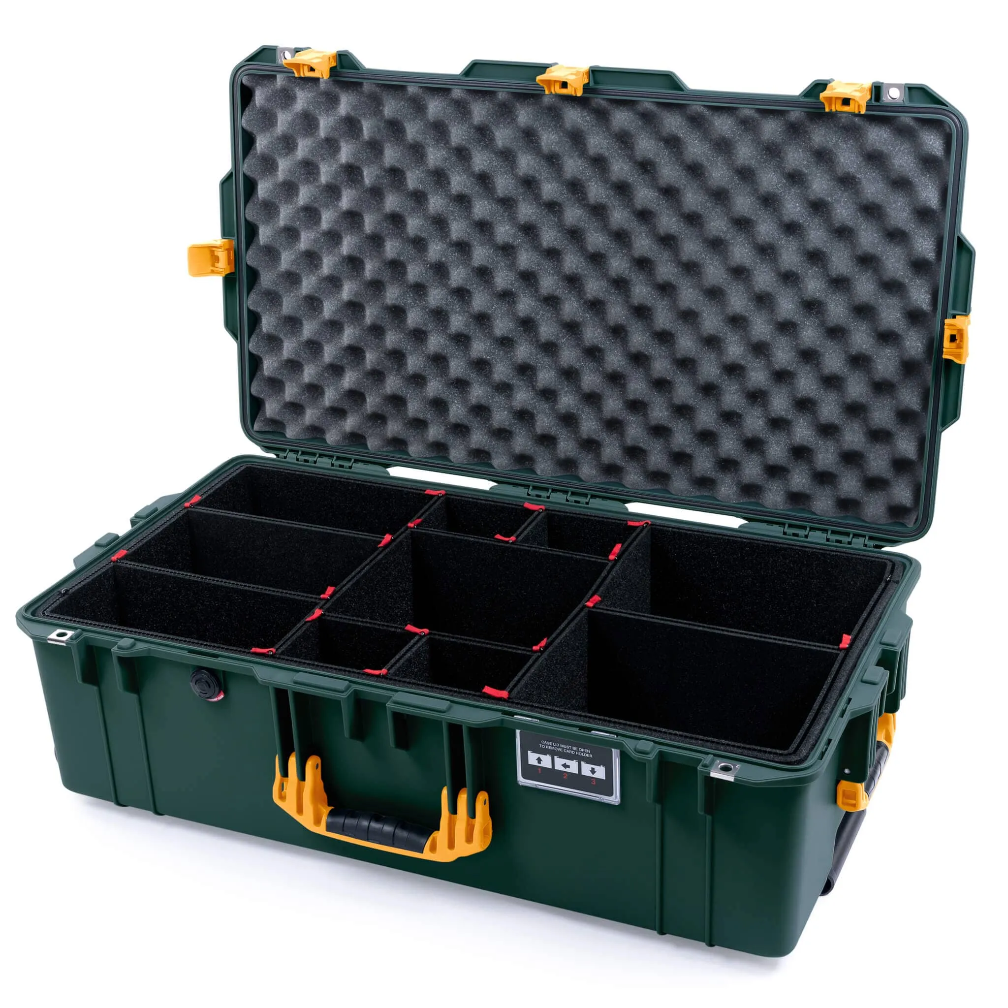 Pelican 1615 Air Case, Trekking Green with Yellow Handles & Latches