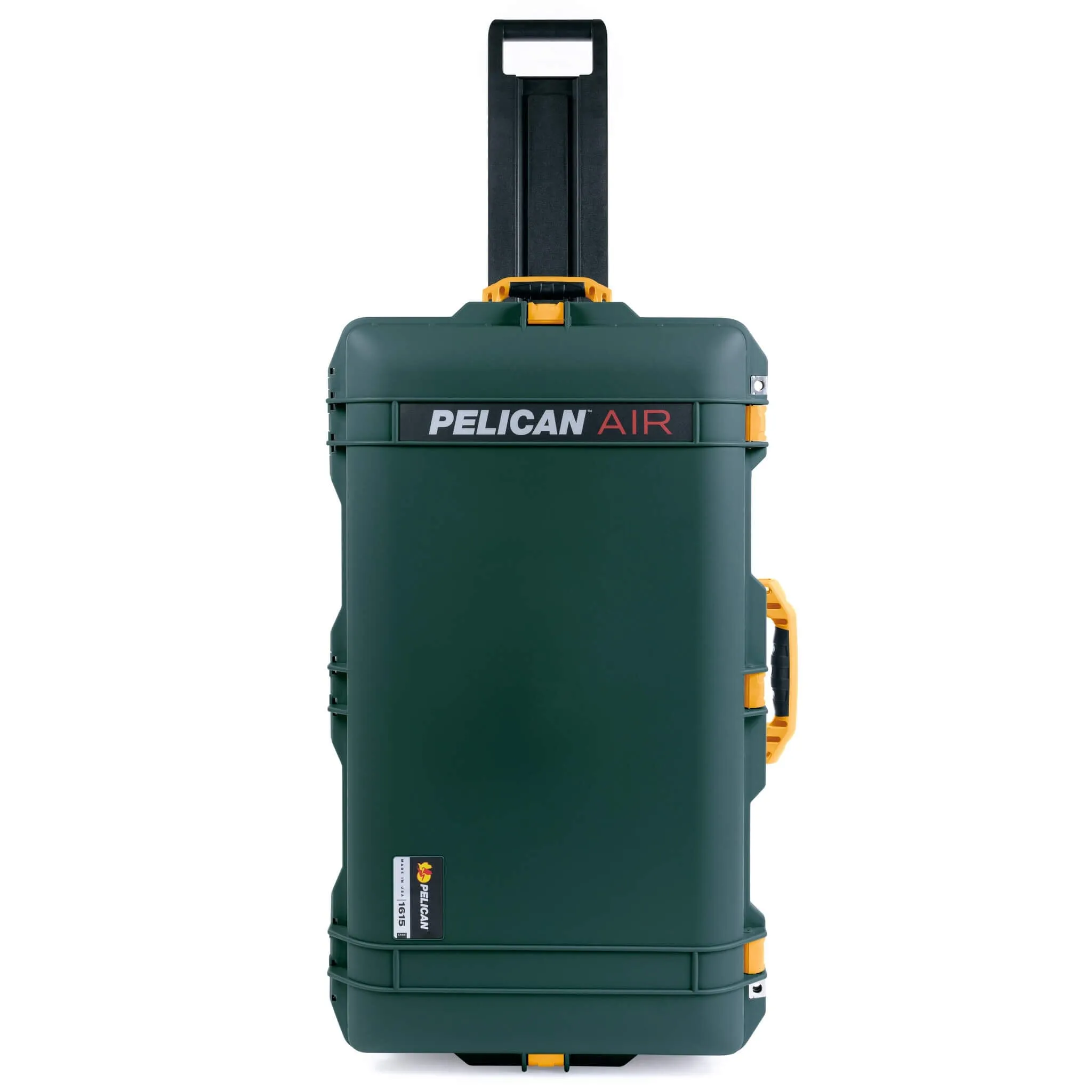 Pelican 1615 Air Case, Trekking Green with Yellow Handles & Latches