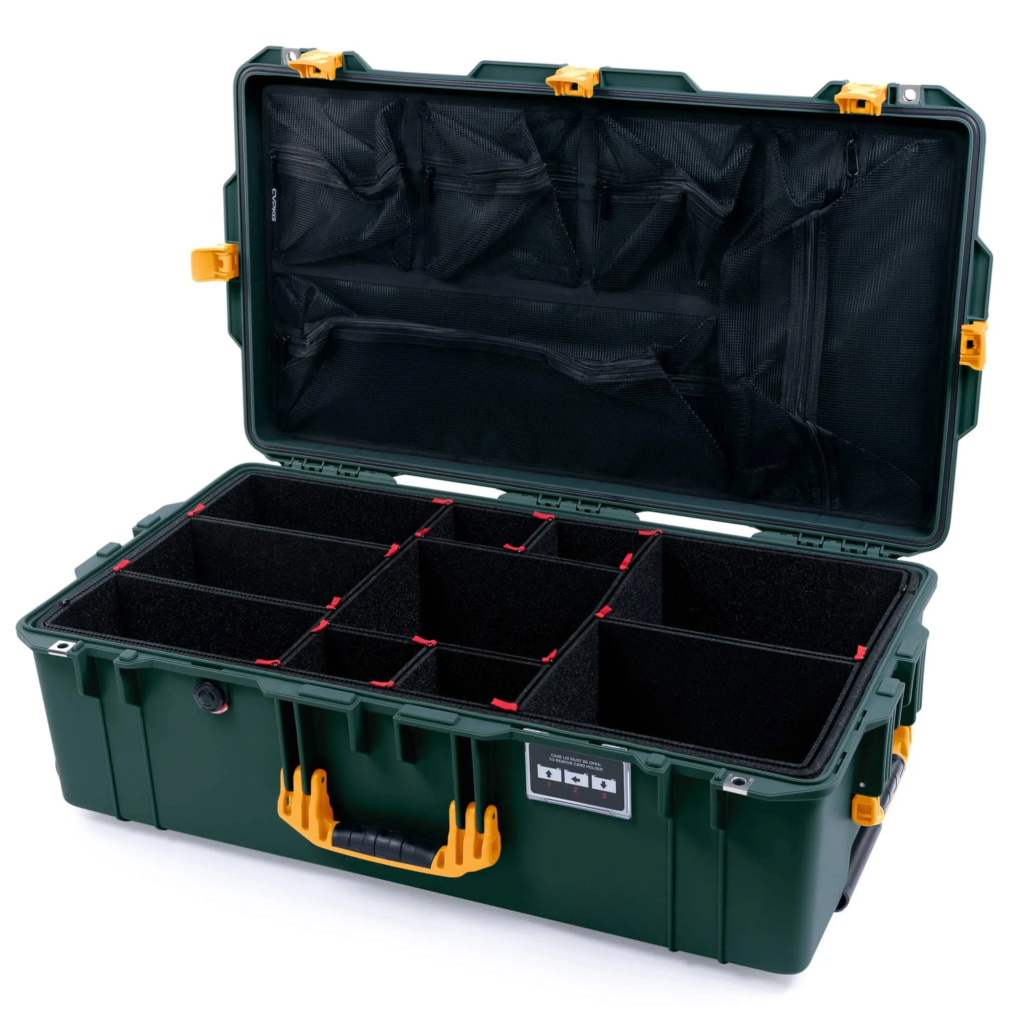 Pelican 1615 Air Case, Trekking Green with Yellow Handles & Latches